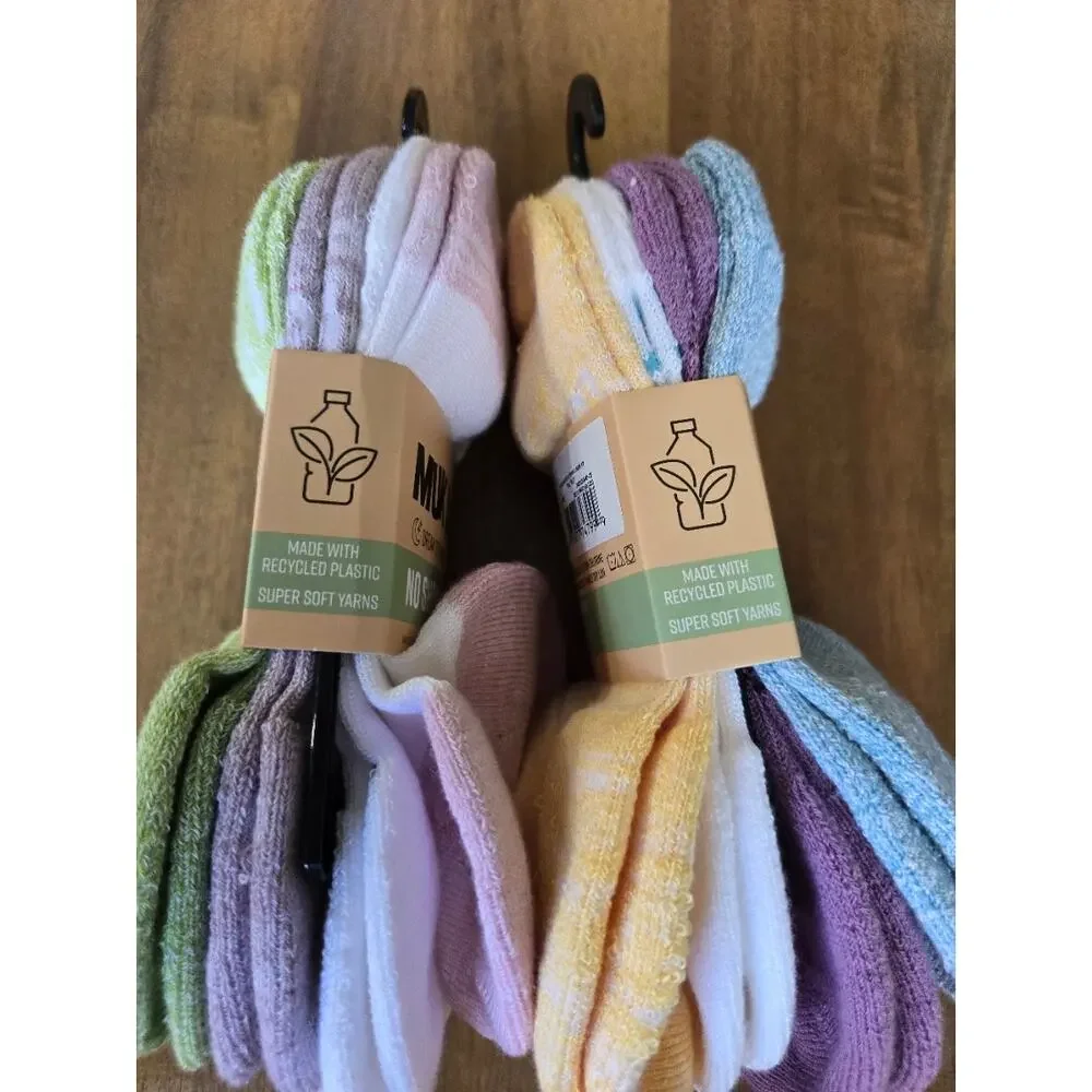 MUK LUKS Women's Dream Step No-Show Liner Socks, 4-Pack Lot of 2